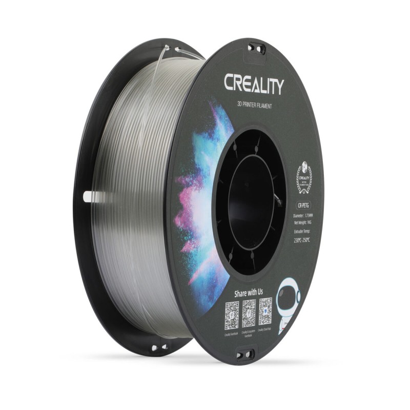 Buy Creality CR-PETG Transparent Filament - CR-PETG - 1.75mm, 1 kg spool, hard g... in Cyprus, Nicosia, Limassol, Larnaka, Pafos