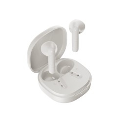 Buy QCY Air White Semi-Ear TWS Earbuds - Quad Mic ENC, Multi-Point, Leather Case in Cyprus, Nicosia, Limassol, Larnaka, Pafos