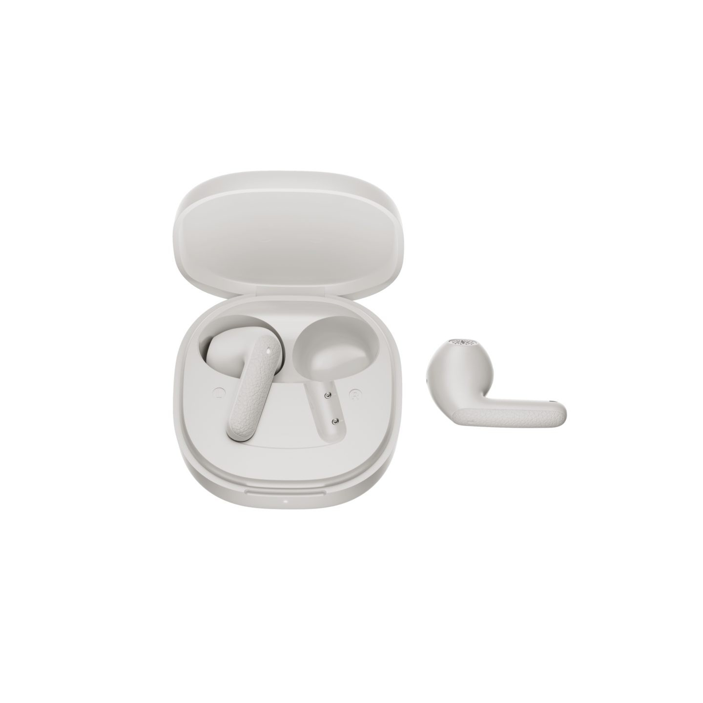 QCY Air White Semi-Ear TWS Earbuds - Quad Mic ENC, Multi-Point, Leather Case — Buy in Cyprus with Fast Delivery