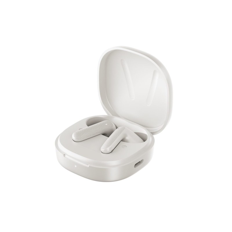 Buy QCY Air White Semi-Ear TWS Earbuds - Quad Mic ENC, Multi-Point, Leather Case in Cyprus, Nicosia, Limassol, Larnaka, Pafos