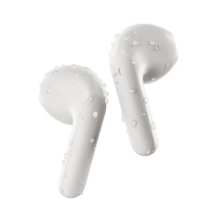 Buy QCY Air White Semi-Ear TWS Earbuds - Quad Mic ENC, Multi-Point, Leather Case in Cyprus, Nicosia, Limassol, Larnaka, Pafos