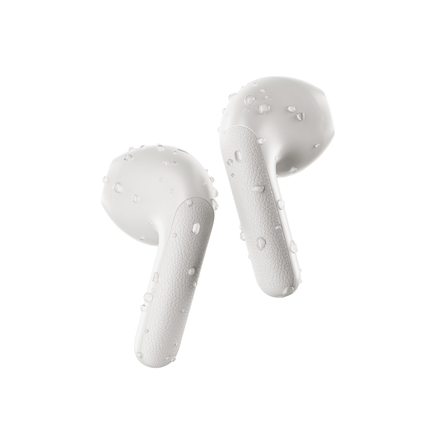 QCY Air White Semi-Ear TWS Earbuds - Quad Mic ENC, Multi-Point, Leather Case — Buy in Cyprus with Fast Delivery