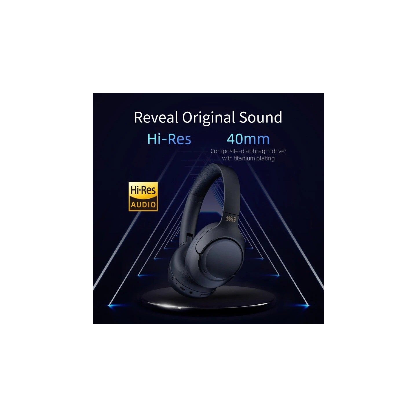 QCY H3 High-Res Headset - H3 - Blue, Wireless BT, 4-Mode ANC, 60h Multipoint — Buy in Cyprus with Fast Delivery