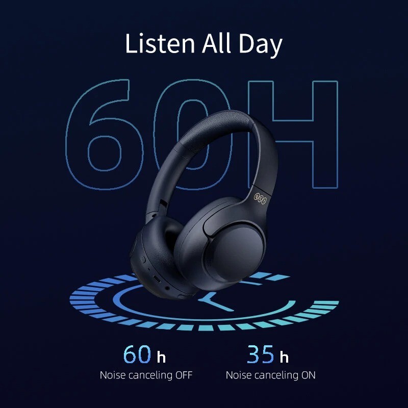 Buy QCY H3 High-Res Headset - H3 - Blue, Wireless BT, 4-Mode ANC, 60h Multipoint in Cyprus, Nicosia, Limassol, Larnaka, Pafos