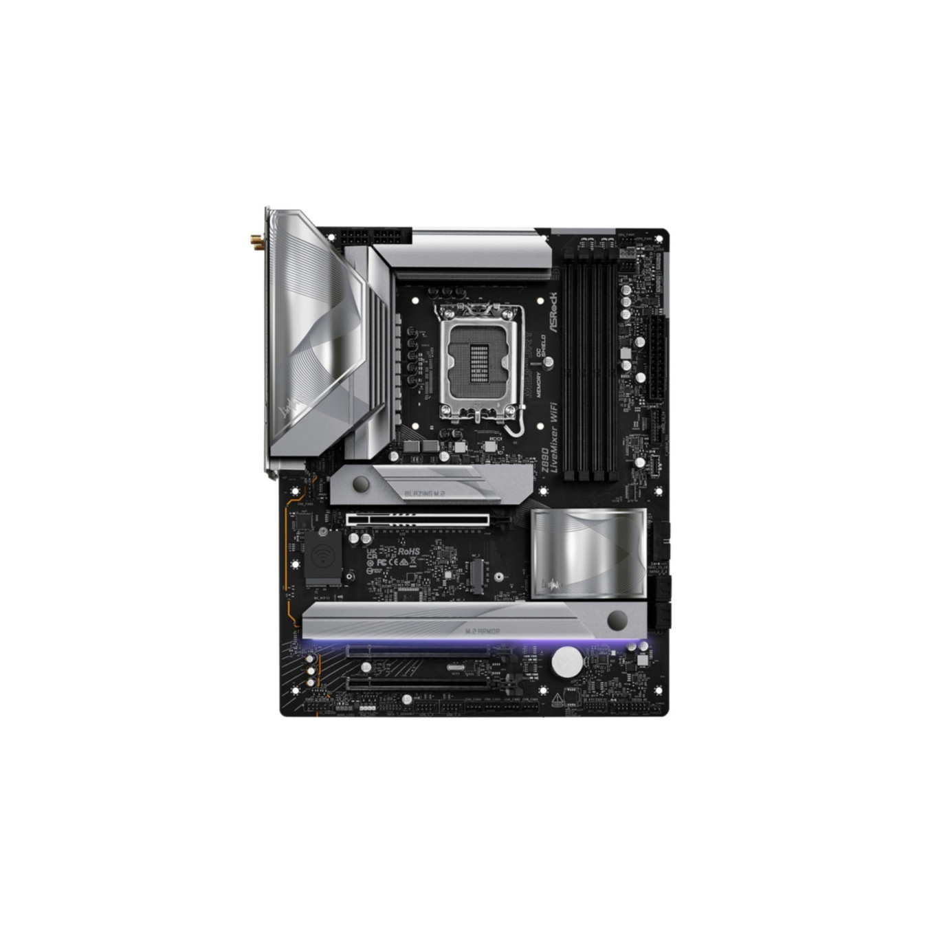 ASRock Z890 LiveMixer WiFi - LGA1851 Socket - ATX Motherboard, Up to 256GB RAM, Built-in Wi-Fi