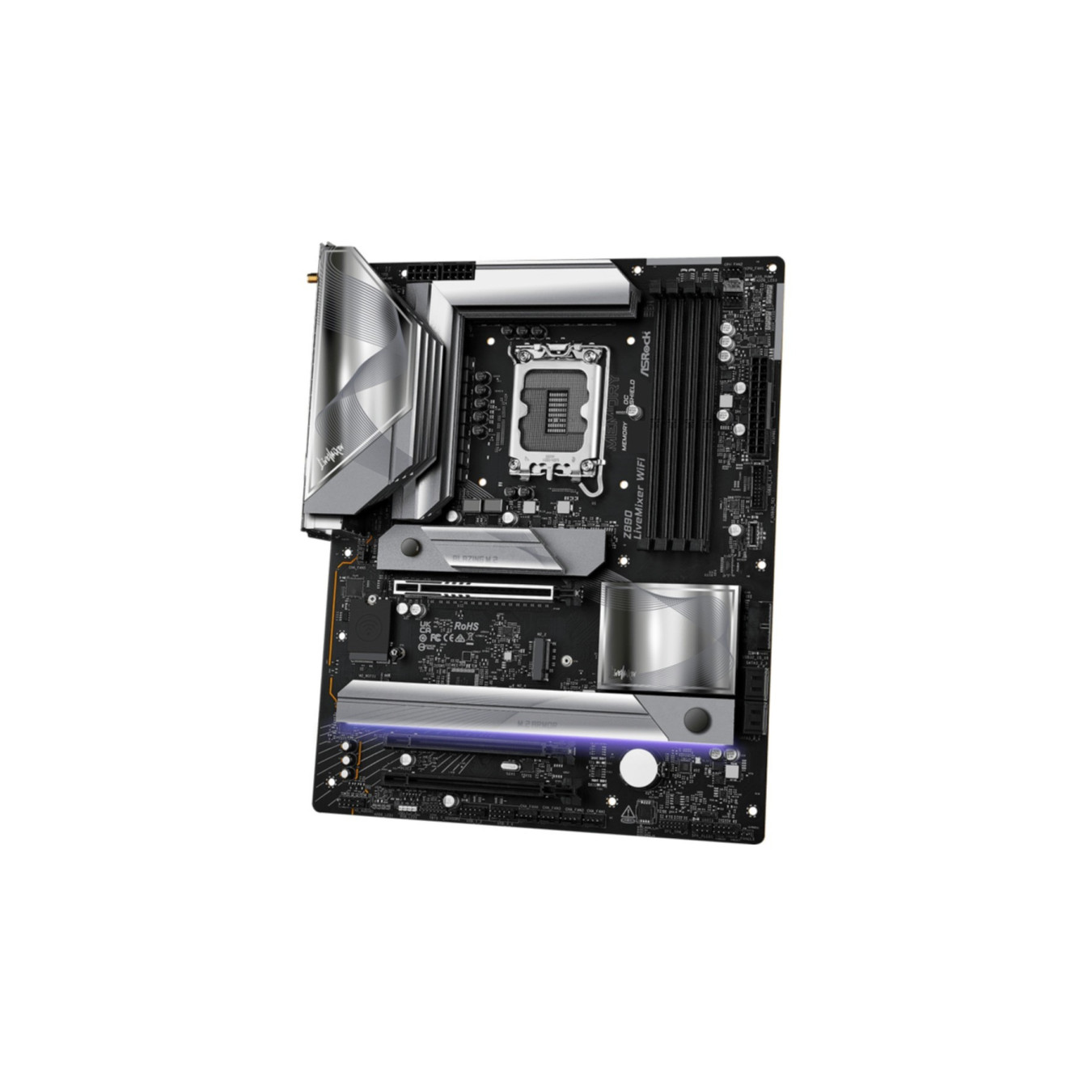 ASRock Z890 LiveMixer WiFi - LGA1851 Socket - ATX Motherboard, Up to 256GB RAM, Built-in Wi-Fi