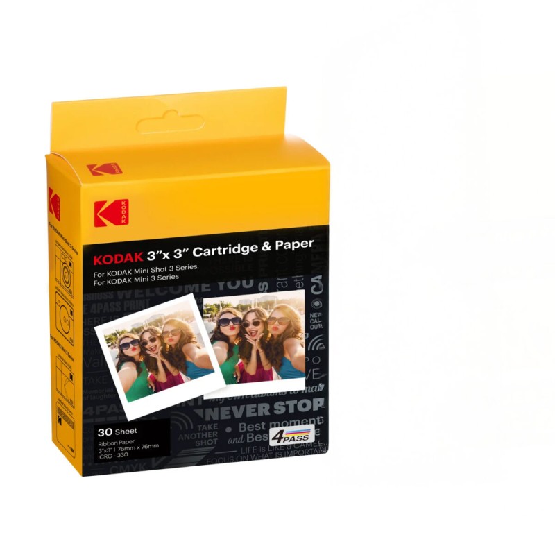 Buy Kodak 30 Photo Cartridge for Mini Shot (C300/C300r) - 7.6x7.6 cm 4PASS Paper in Cyprus, Nicosia, Limassol, Larnaka, Pafos