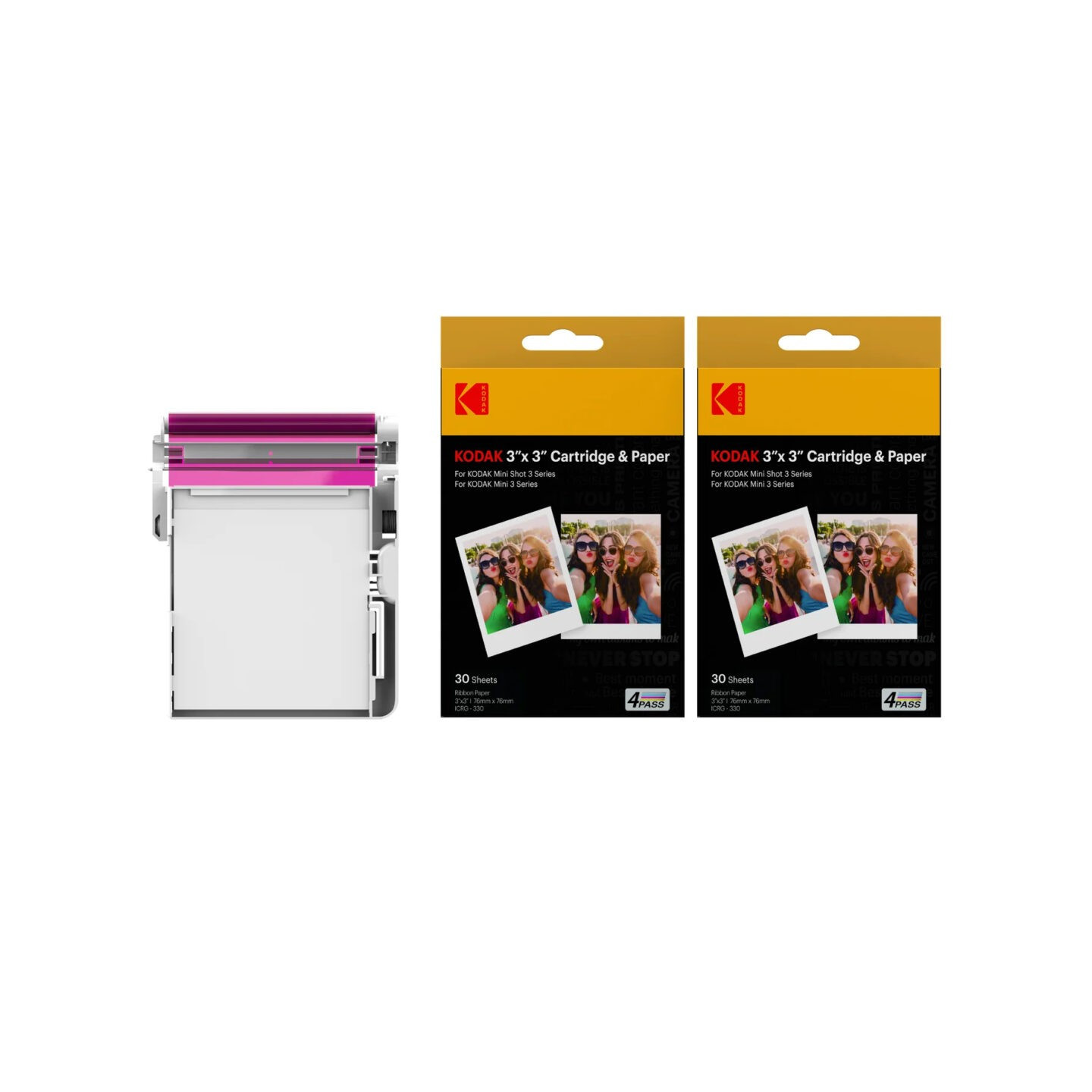 Kodak 30 Photo Cartridge for Mini Shot (C300/C300r) - 7.6x7.6 cm 4PASS Paper — Buy in Cyprus with Fast Delivery