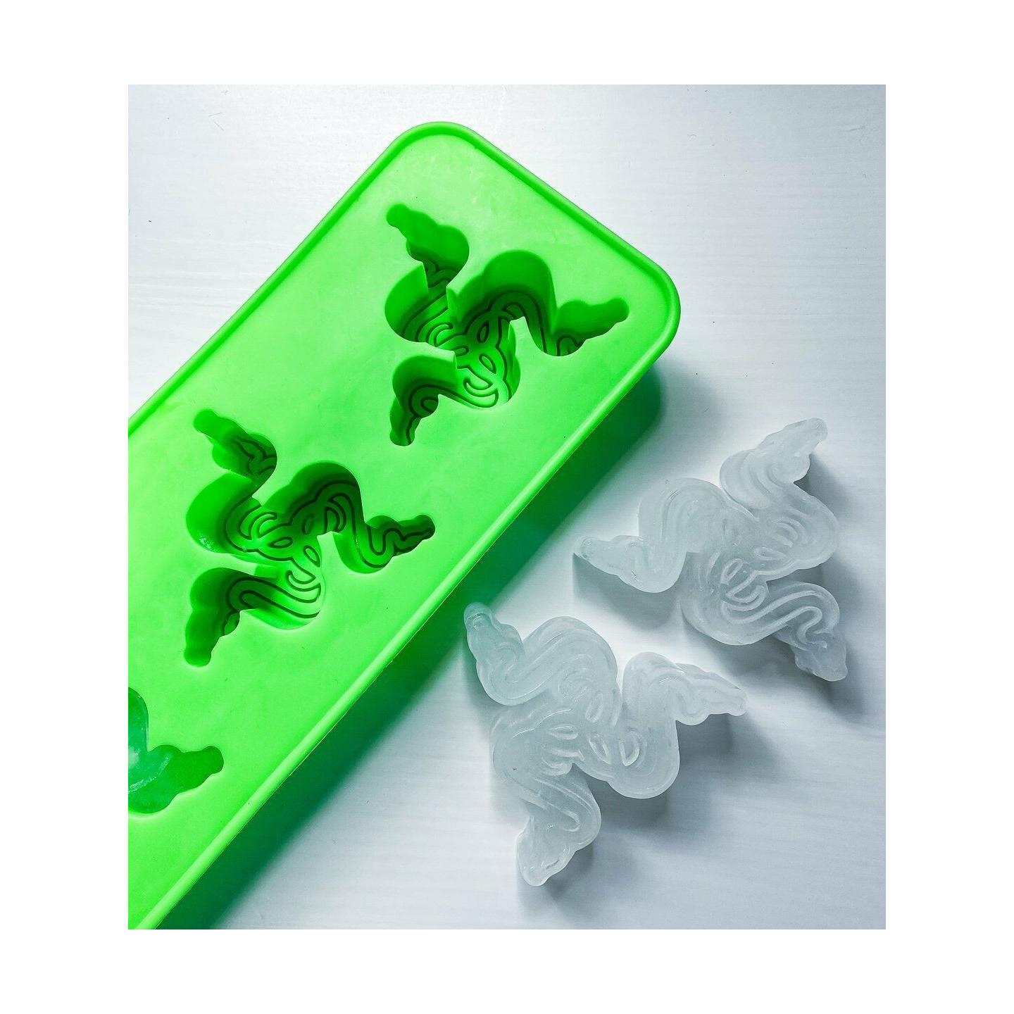 Razer Ice Tray - Green silicone ice tray with Razer logo (Color: Green) — Buy in Cyprus with Fast Delivery