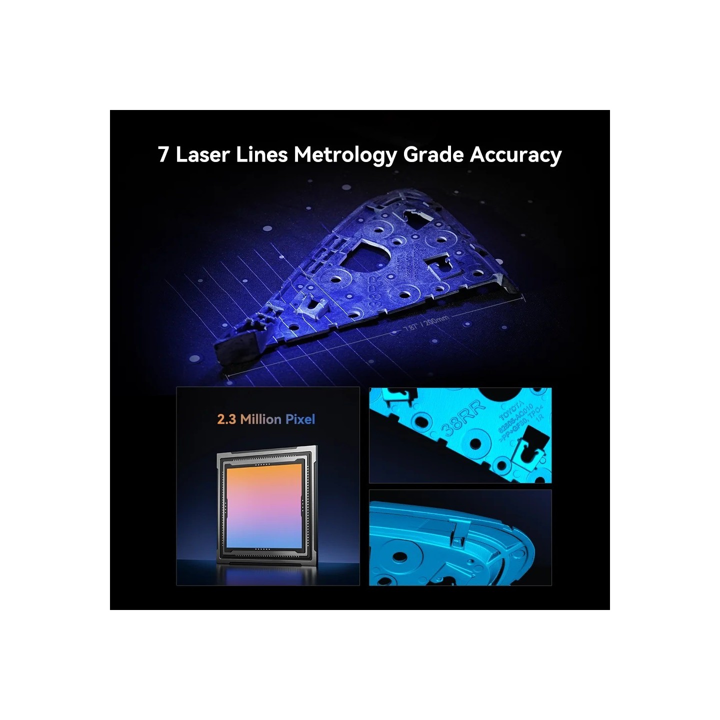 Creality CR-Scan Raptor 3D Scanner - CR-Scan Raptor - 5-2000mm range, 0.02 mm accuracy, 60fps