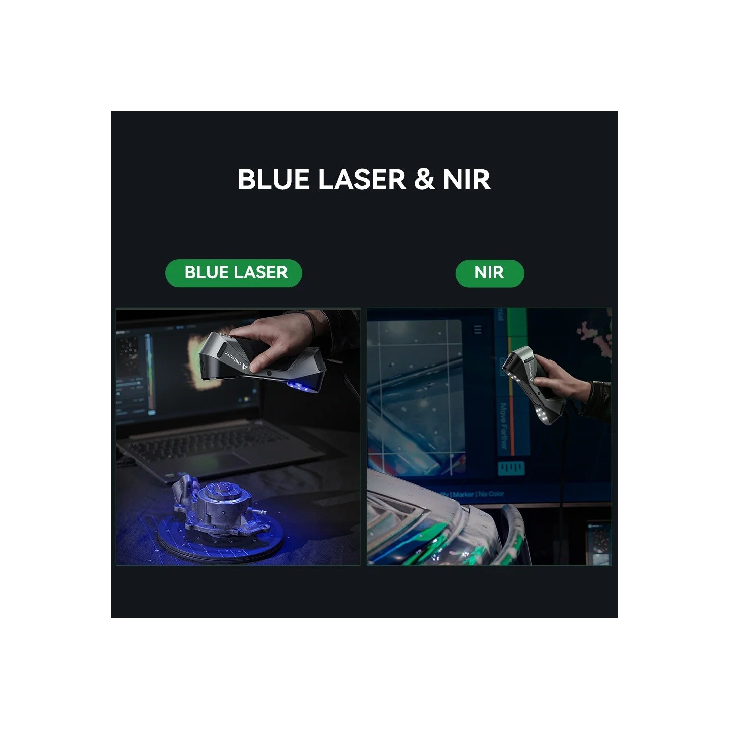 Creality CR-Scan Raptor 3D Scanner - CR-Scan Raptor - 5-2000mm range, 0.02 mm accuracy, 60fps