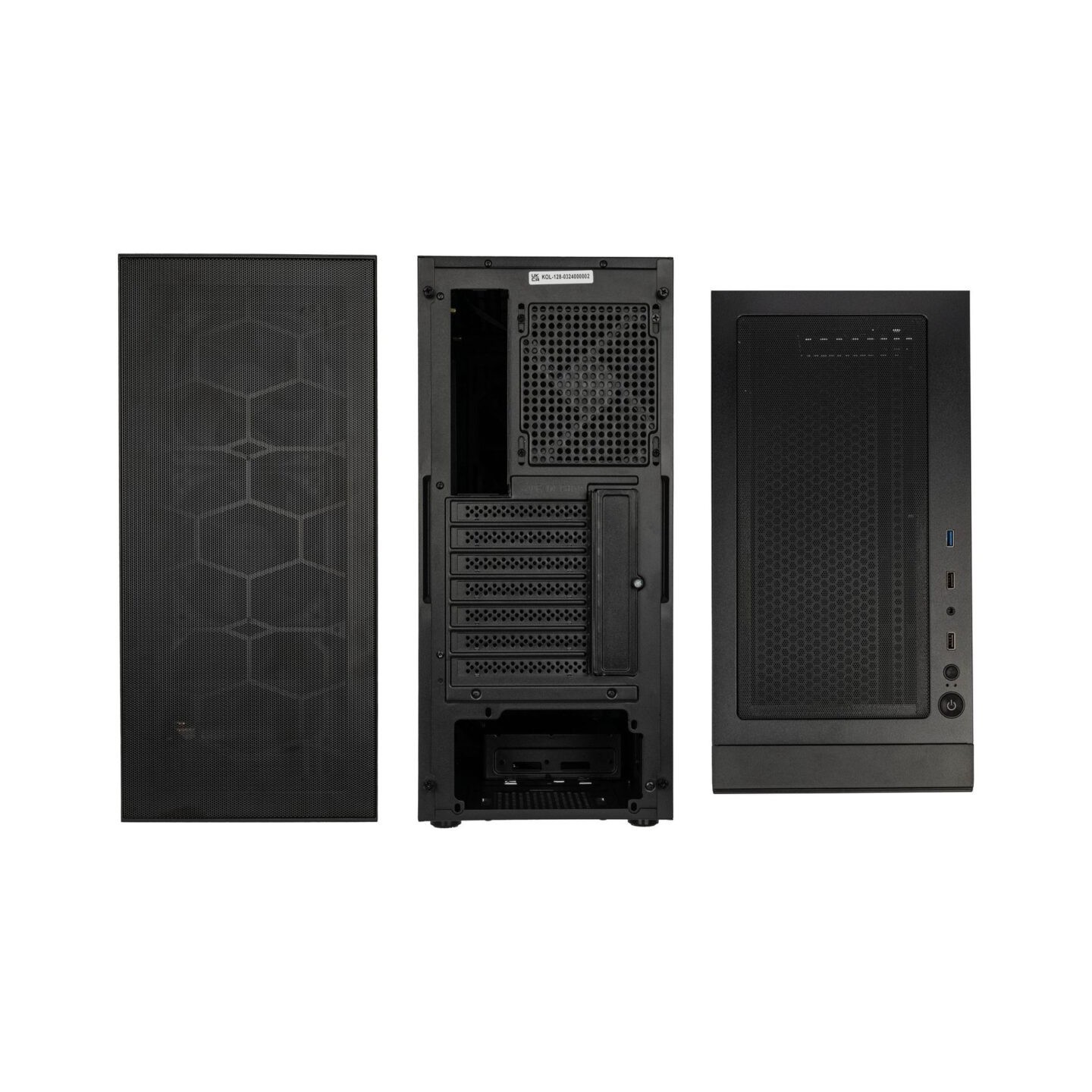 Kolink Observatory HF Mesh PWM Midi Tower Case - Black with 3x120mm PWM Fans — Buy in Cyprus with Fast Delivery
