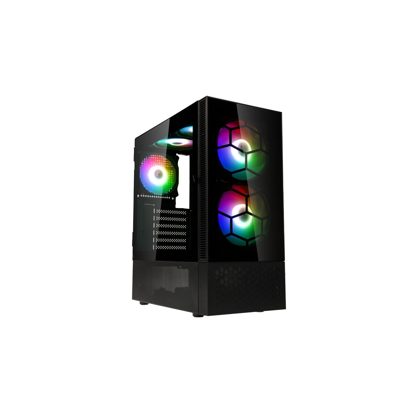Kolink Observatory MX Glass ARGB Mid-Tower Case - Black - 5 ARGB Fans Included (Boxed) — Buy in Cyprus with Fast Delivery