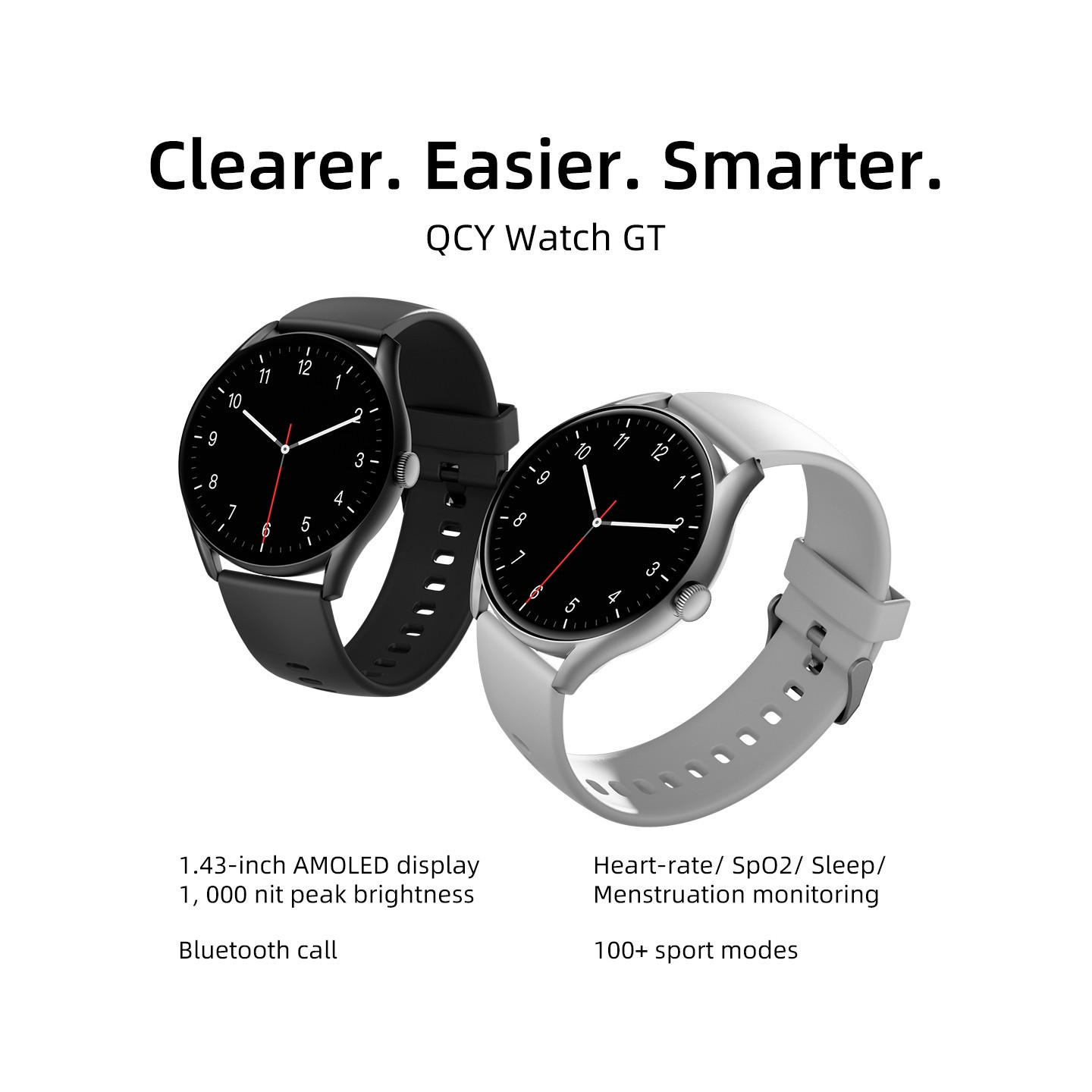 QCY Watch GT S8 Black - GT S8 - 1.43" AMOLED, 466x466, 60Hz, BT, IPX8, 14-day — Buy in Cyprus with Fast Delivery