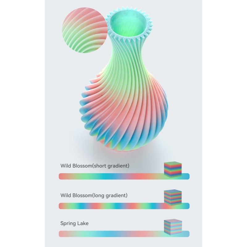 Buy Creality Hyper PLA Rainbow Wild Blossom Short Gradient - 1.75mm Filament - R... in Cyprus, Nicosia, Limassol, Larnaka, Pafos