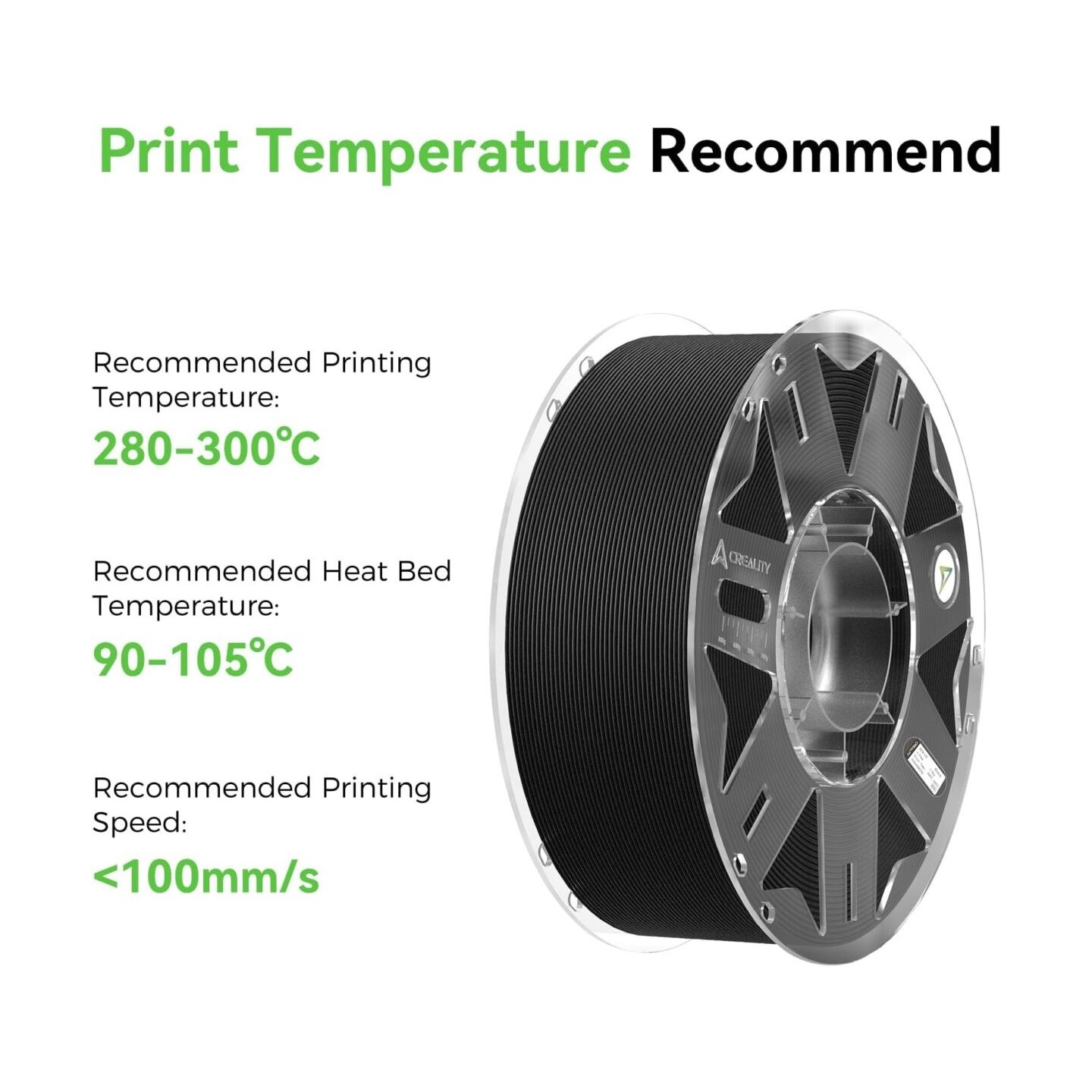 Creality PPA-CF Black RFID Carbonfiber Filament - 3301060020 - (Color Black, Diameter 1.75mm, 15% CF, RFID)