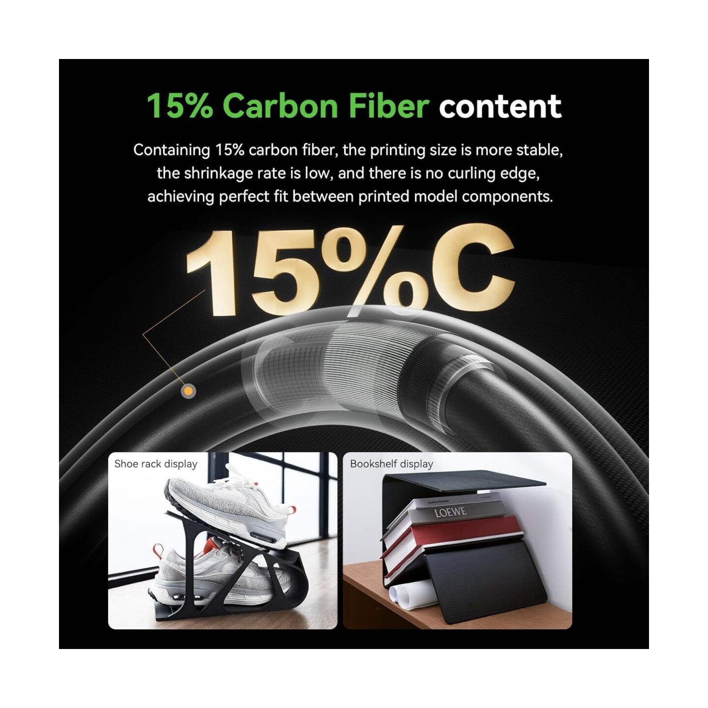 Creality PPA-CF Black RFID Carbonfiber Filament - 3301060020 - (Color Black, Diameter 1.75mm, 15% CF, RFID)