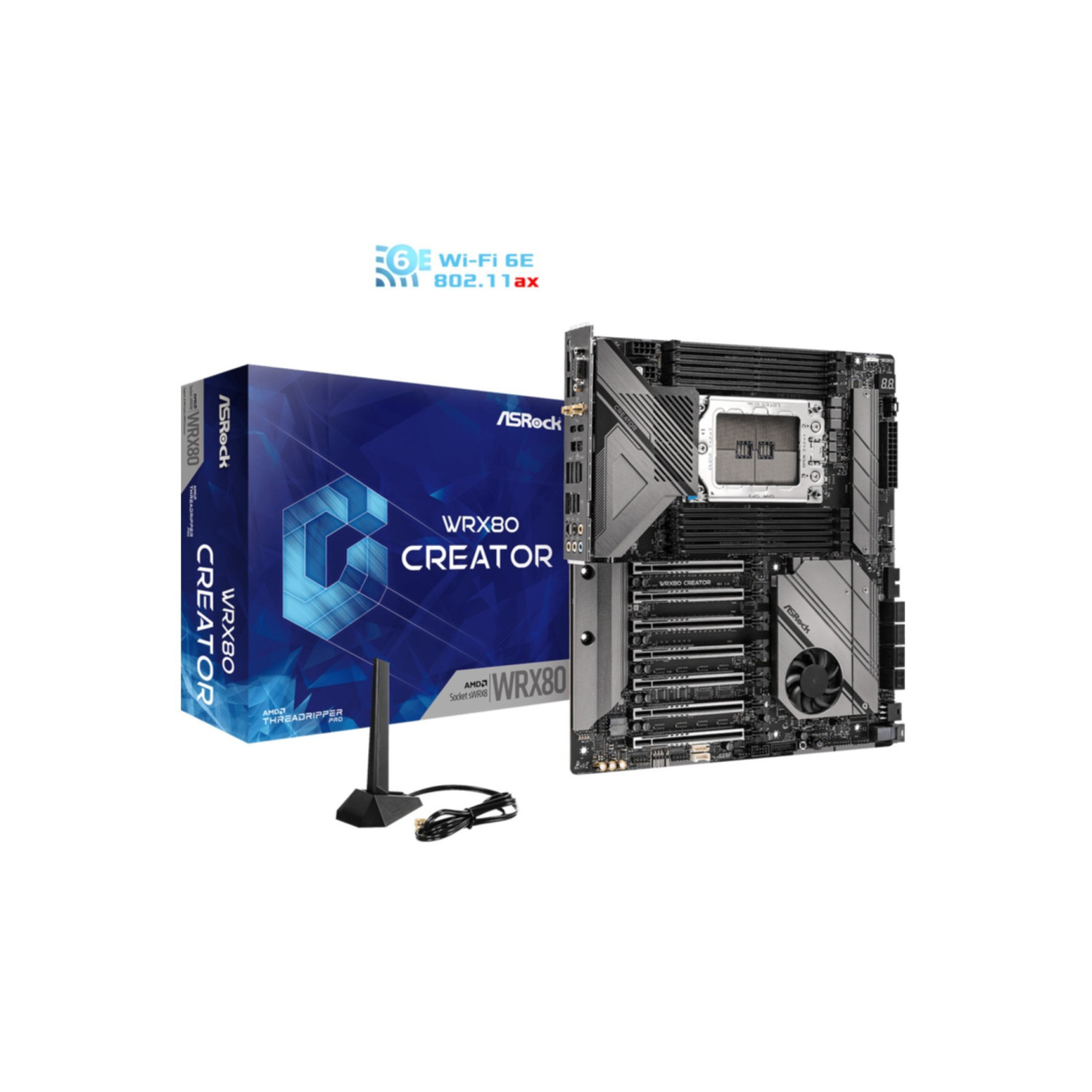 ASRock WRX80 Creator WRX8 R2.0 - Workstation Motherboard, 14-Layer PCB, 2oz Copper, Dr.MOS Power