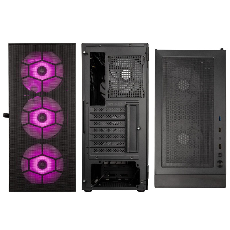 Buy Kolink Observatory HF Mesh ARGB Midi Tower Case - Black - 6 ARGB fans (3x140... in Cyprus, Nicosia, Limassol, Larnaka, Pafos