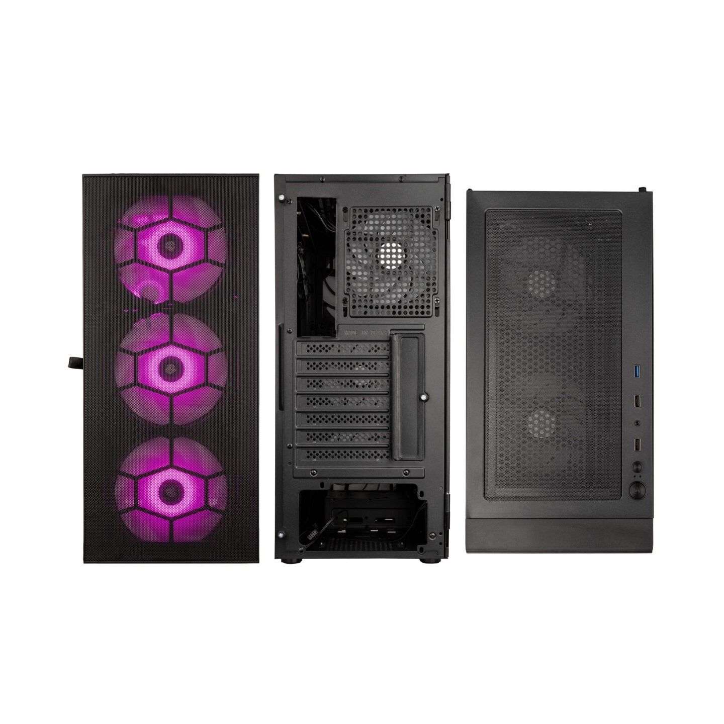 Kolink Observatory HF Mesh ARGB Midi Tower Case - Black - 6 ARGB Fans (Boxed) — Buy in Cyprus with Fast Delivery