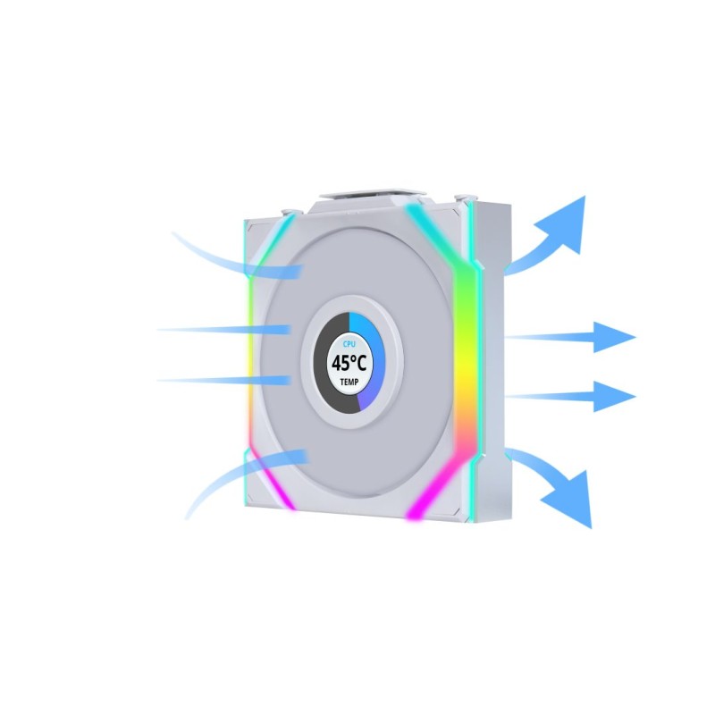 Buy UNIFAN SL Wireless LCD 120 - White - 3-Pack (3x120mm PWM Fans with Wireless ... in Cyprus, Nicosia, Limassol, Larnaka, Pafos