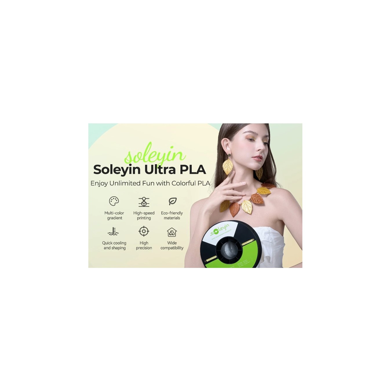 Creality Soleyin Ultra PLA Grass Green Filament - (Grass Green, 1.75 mm, 1 kg Spool) — Buy in Cyprus with Fast Delivery