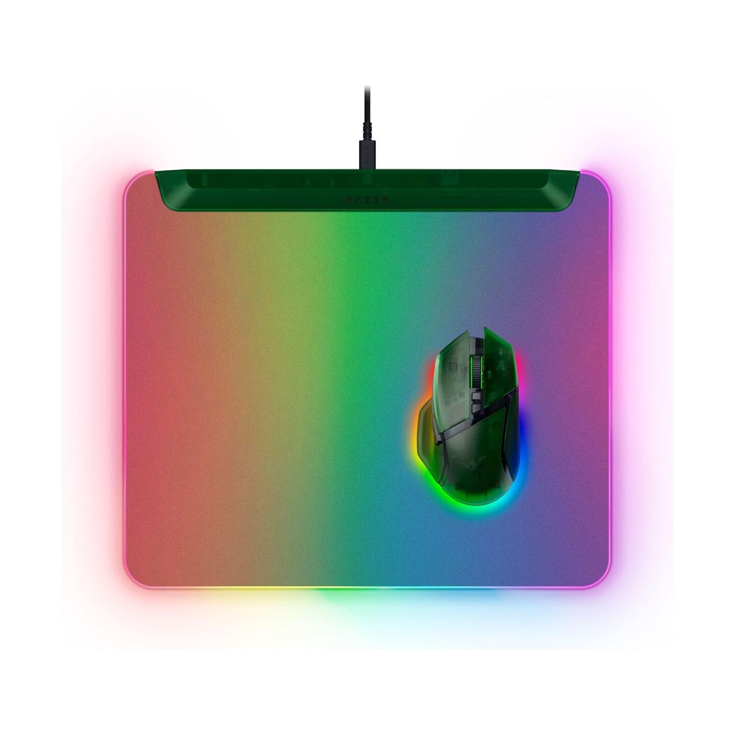 Razer Firefly V2 Pro - Phantom Green - RGB Gaming Mouse Pad with USB Hub and Backlit Lighting