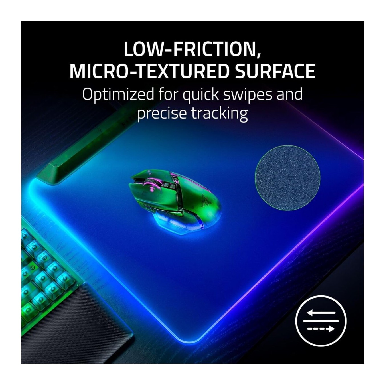 Razer Firefly V2 Pro Phantom Green – RGB Gaming Mouse Pad w/ USB Hub | Armenius Store