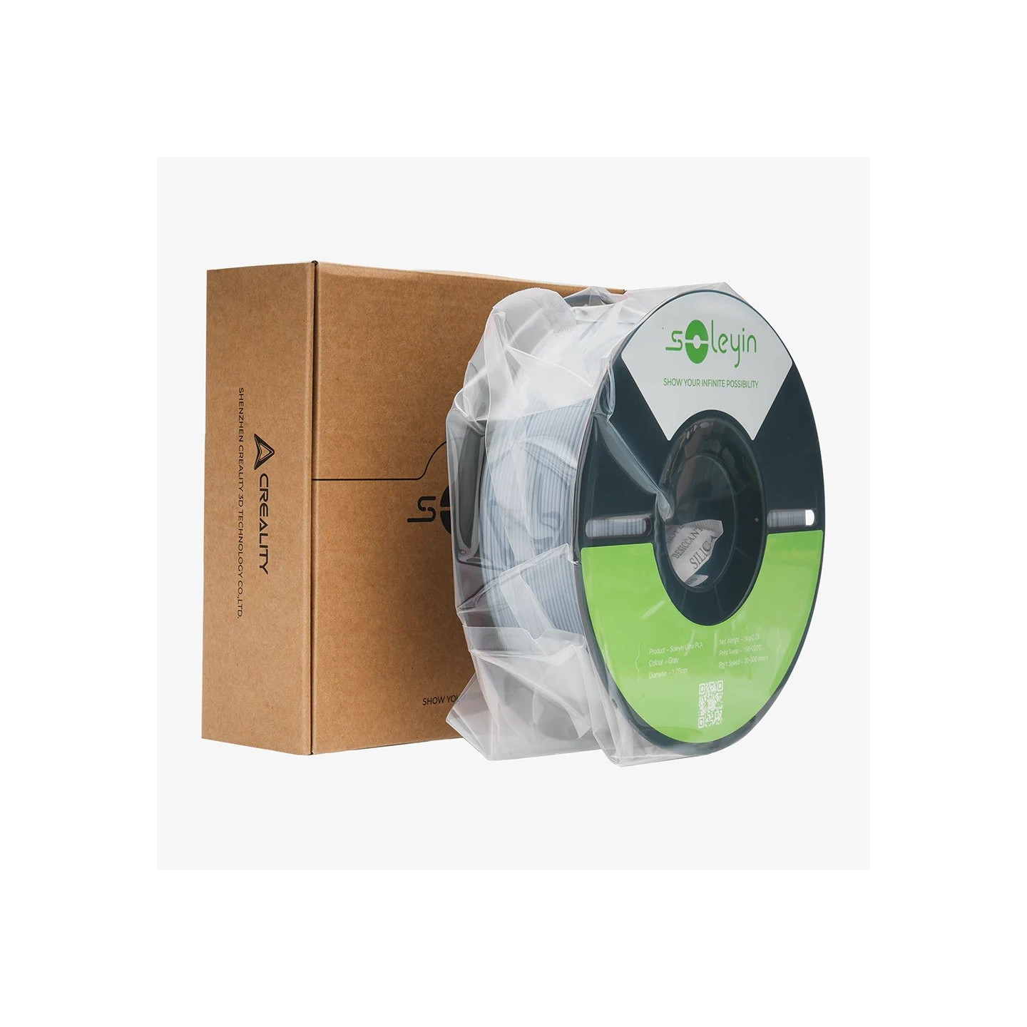 Creality Soleyin Ultra PLA 1 kg Spool 1.75 mm - Matte Gray — Buy in Cyprus with Fast Delivery