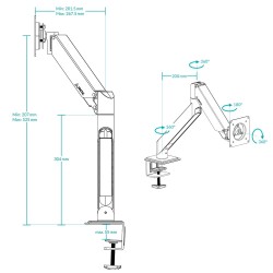 ARCTIC X1-3D Single Monitor Arm with 3D Gas Spring Movement - Black (Boxed) — Buy in Cyprus with Fast Delivery