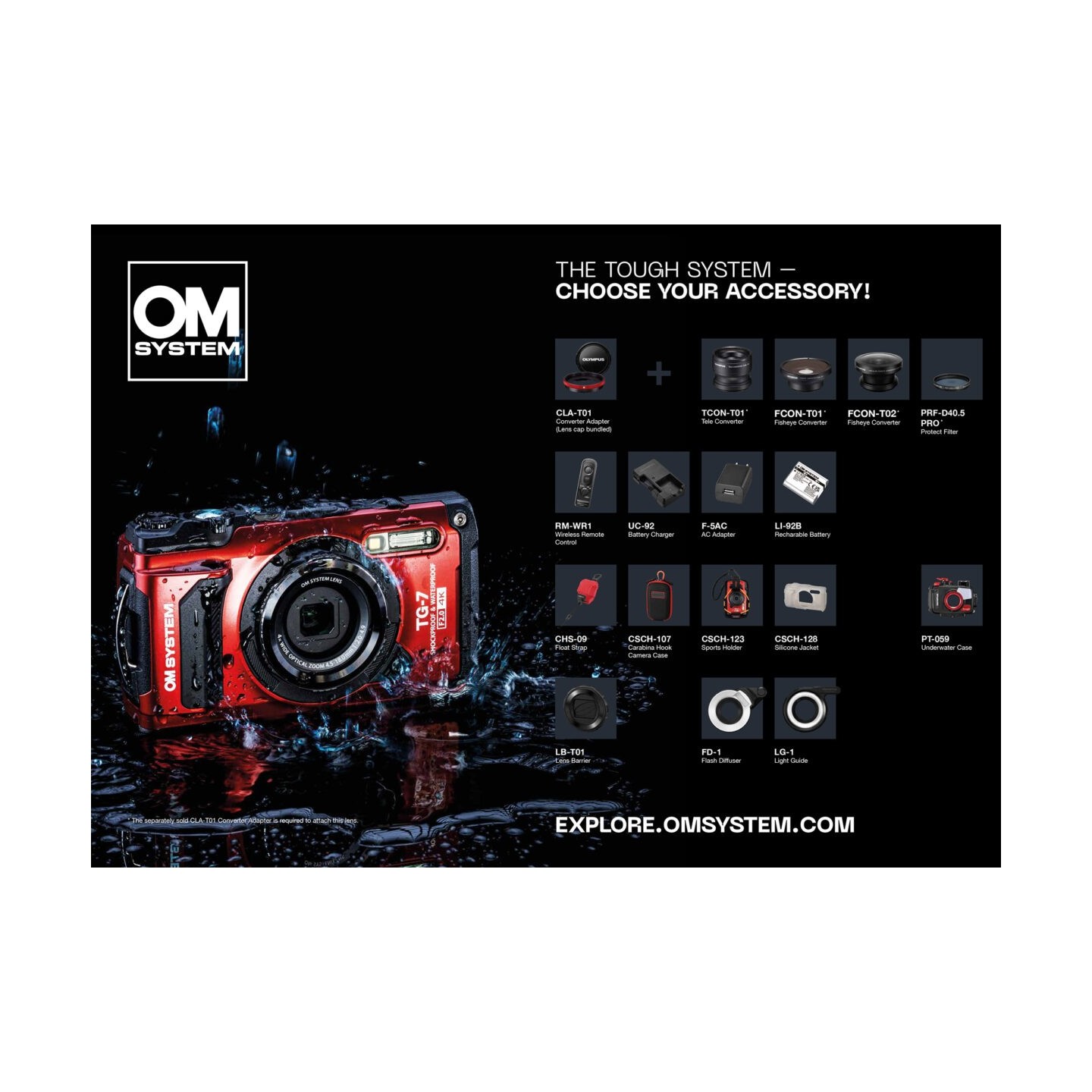 Olympus OM-System TG-7 Red Tough Camera Underwater - TG-7 - Red — Buy in Cyprus with Fast Delivery