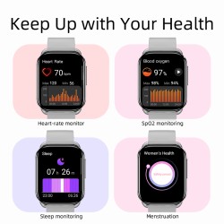 Buy QCY Watch GS S6 Gray - GS S6 - 2.02" TFT, 320x502, 60Hz, Bluetooth Calling, ... in Cyprus, Nicosia, Limassol, Larnaka, Pafos