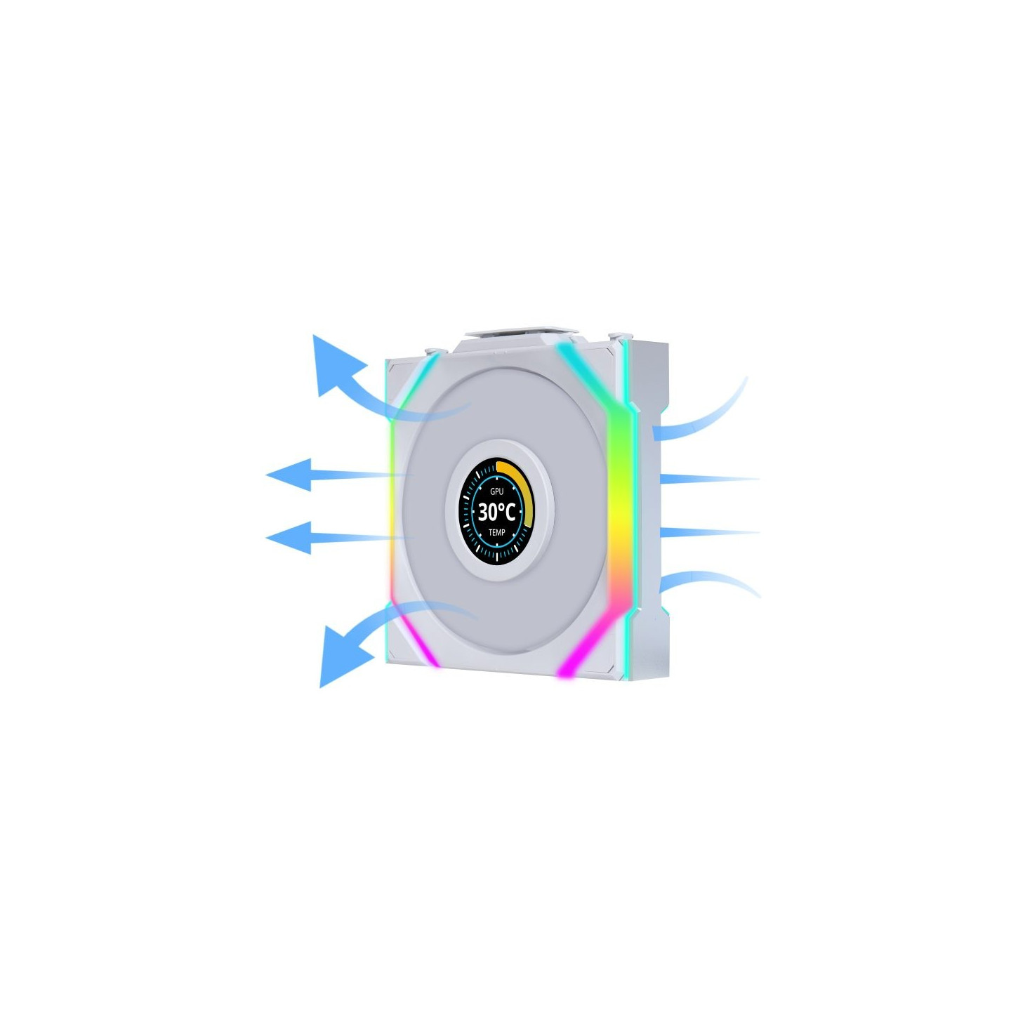 Lian Li UNI FAN SL Wireless LCD 120 - 3x120mm Reverse Blade White (Boxed) — Buy in Cyprus with Fast Delivery