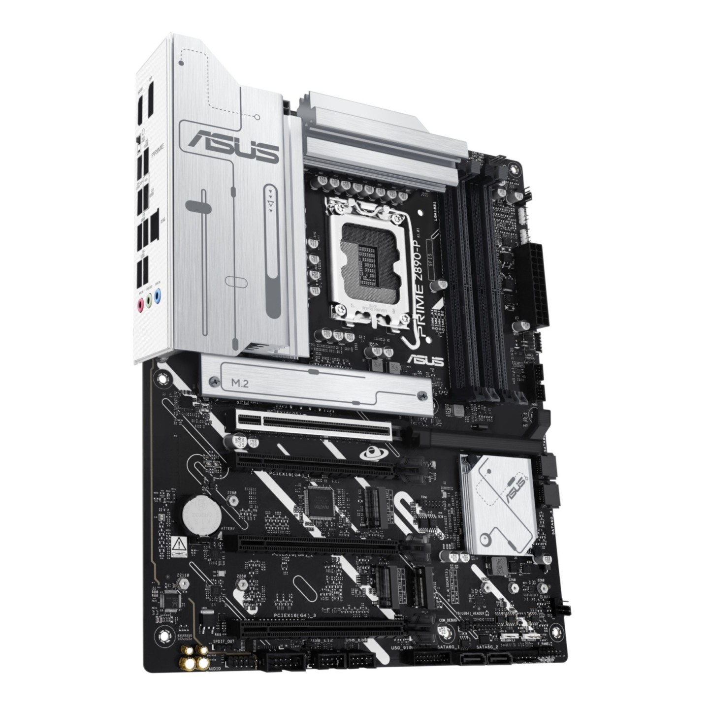 ASUS PRIME Z890-P LGA 1851 ATX Motherboard - DDR5 192GB, 4x M.2, PCIe 5.0, 2.5Gb LAN, HDMI 2.1 (Black)