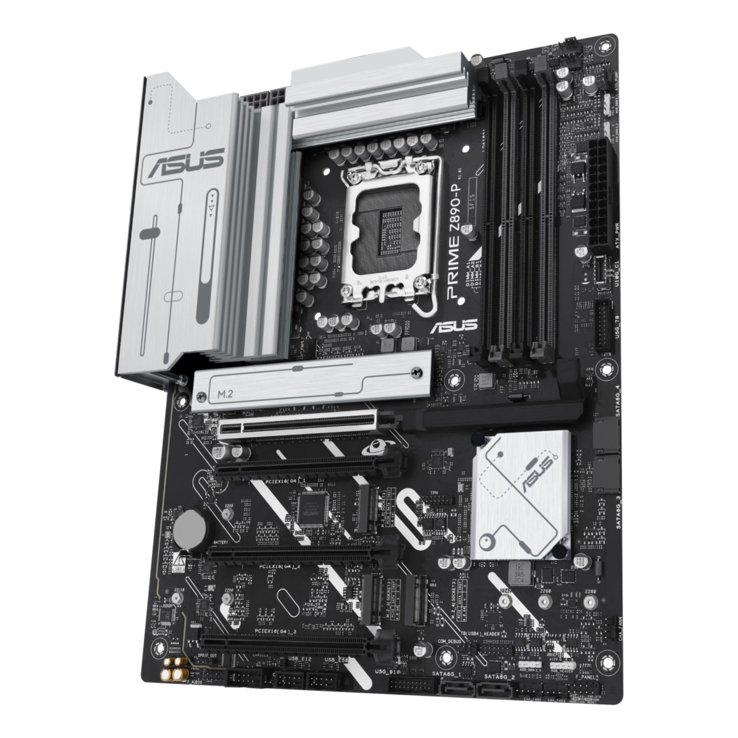 ASUS PRIME Z890-P LGA 1851 ATX Motherboard - DDR5 192GB, 4x M.2, PCIe 5.0, 2.5Gb LAN, HDMI 2.1 (Black)