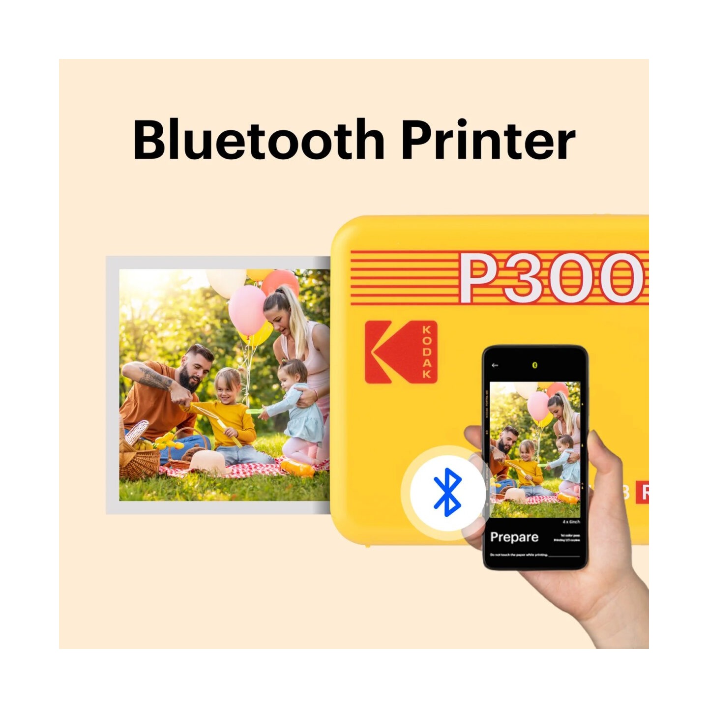 Kodak Mini 3 Retro 4PASS Smartphone Photo Printer - Mini 3 Retro - Yellow, Portable — Buy in Cyprus with Fast Delivery