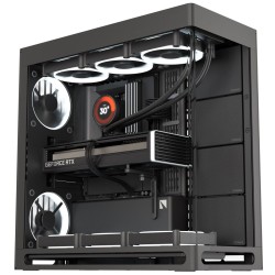 HAVN HS 420 Black Premium Midi Tower Case - HS 420 - Horizontal GPU orientation, 2-chamber design (Boxed)