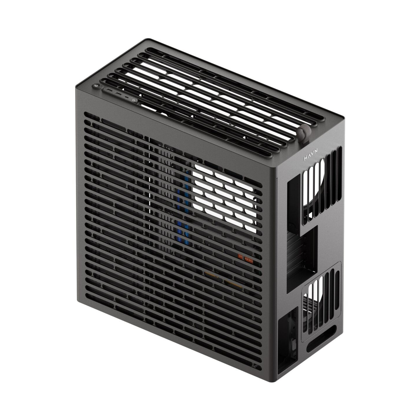 HAVN HS 420 Black Premium Midi Tower Case - HS 420 - Horizontal GPU orientation, 2-chamber design (Boxed)