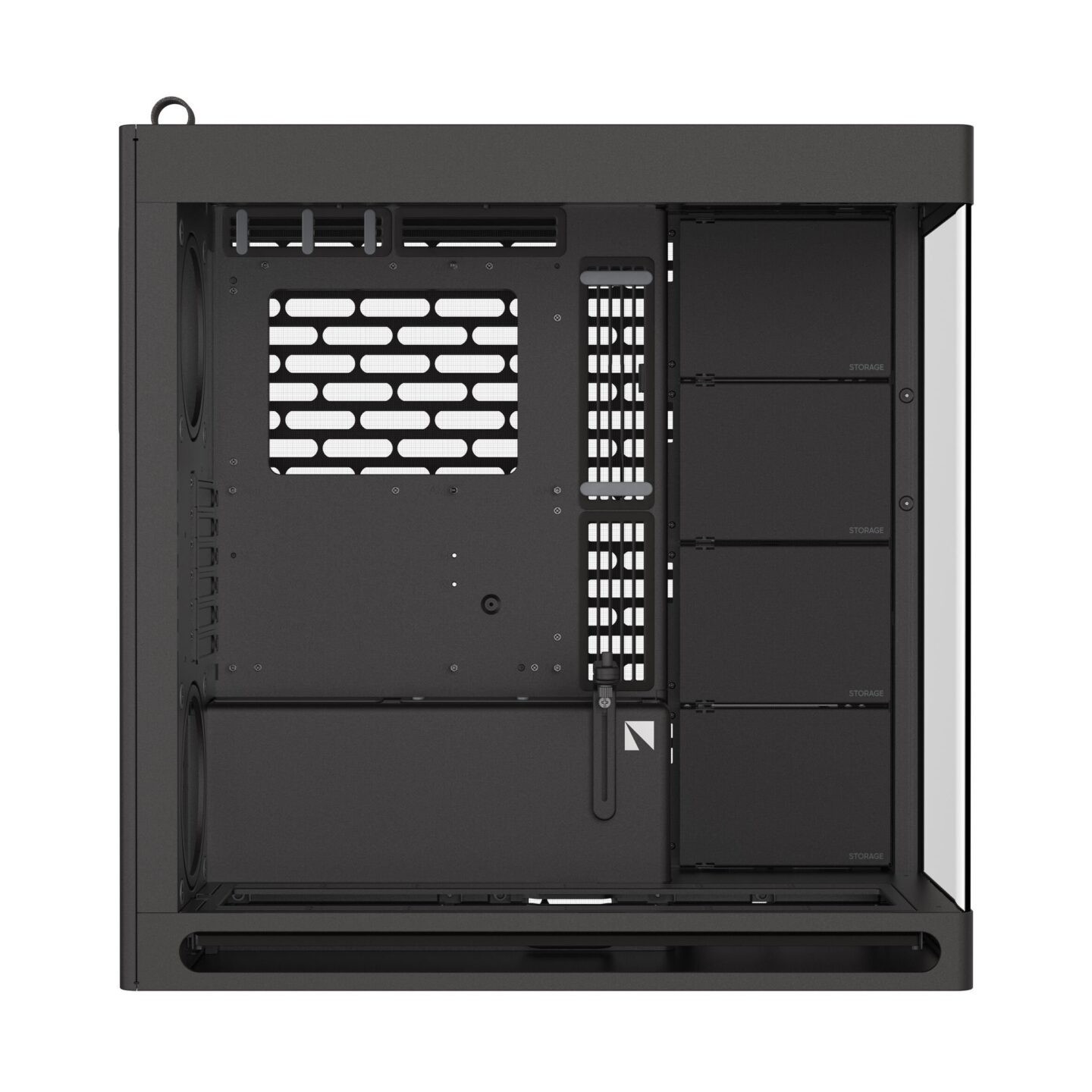 HAVN HS 420 Black Premium Midi Tower Case - HS 420 - Horizontal GPU orientation, 2-chamber design (Boxed)