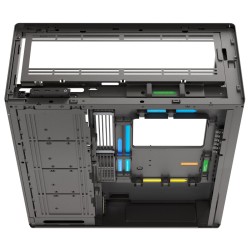 HAVN HS 420 Black Premium Midi Tower Case - HS 420 - Horizontal GPU orientation, 2-chamber design (Boxed)