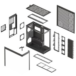 Buy HAVN HS 420 Black Premium Midi Tower Case - HS 420 - Horizontal GPU orientat... in Cyprus, Nicosia, Limassol, Larnaka, Pafos