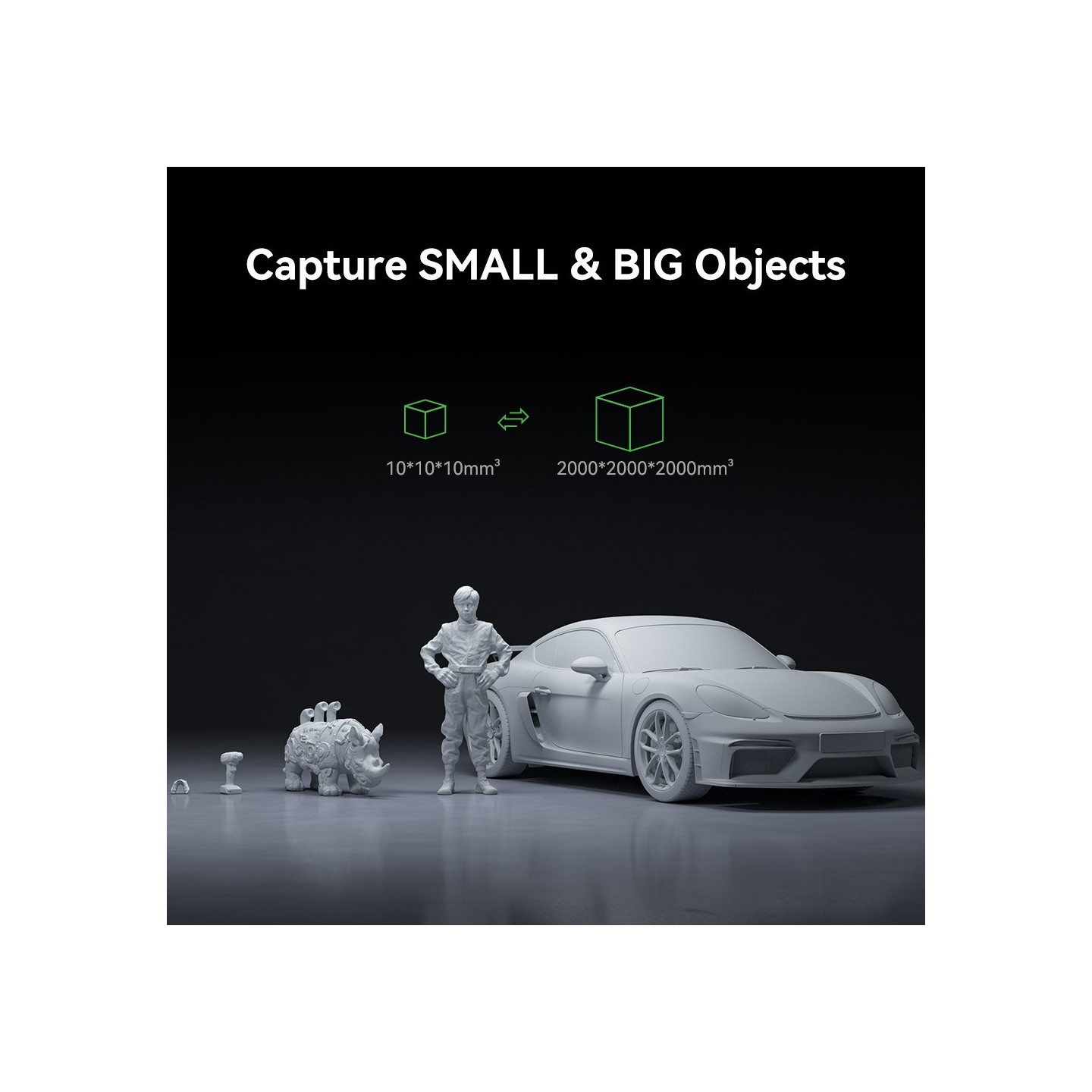 CR-Scan Otter 3D Scanner - CR-Scan Otter - Portable handheld, 10–2000 mm objects, 0.02 mm accuracy