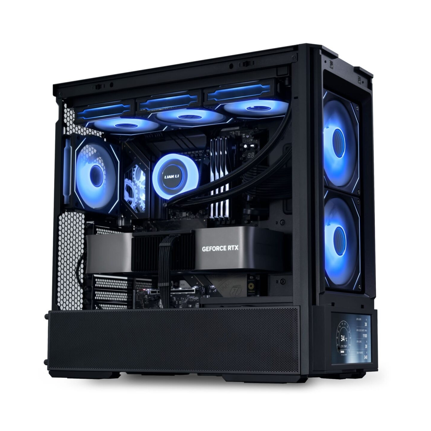 LANCOOL 207 DIGITAL Black - Micro-ATX Tower w/ 6-inch LCD, 4 Fans (Retail) — Buy in Cyprus with Fast Delivery