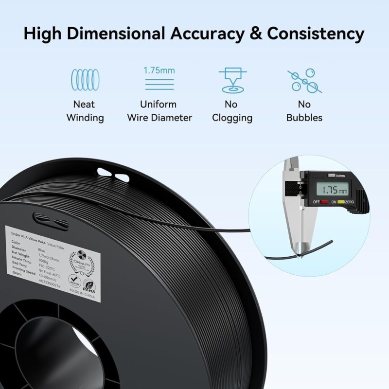 Buy Creality EN-PLA Value Pack 4kg - 3301010473 - Black & White, 1.75mm PLA Fila... in Cyprus, Nicosia, Limassol, Larnaka, Pafos