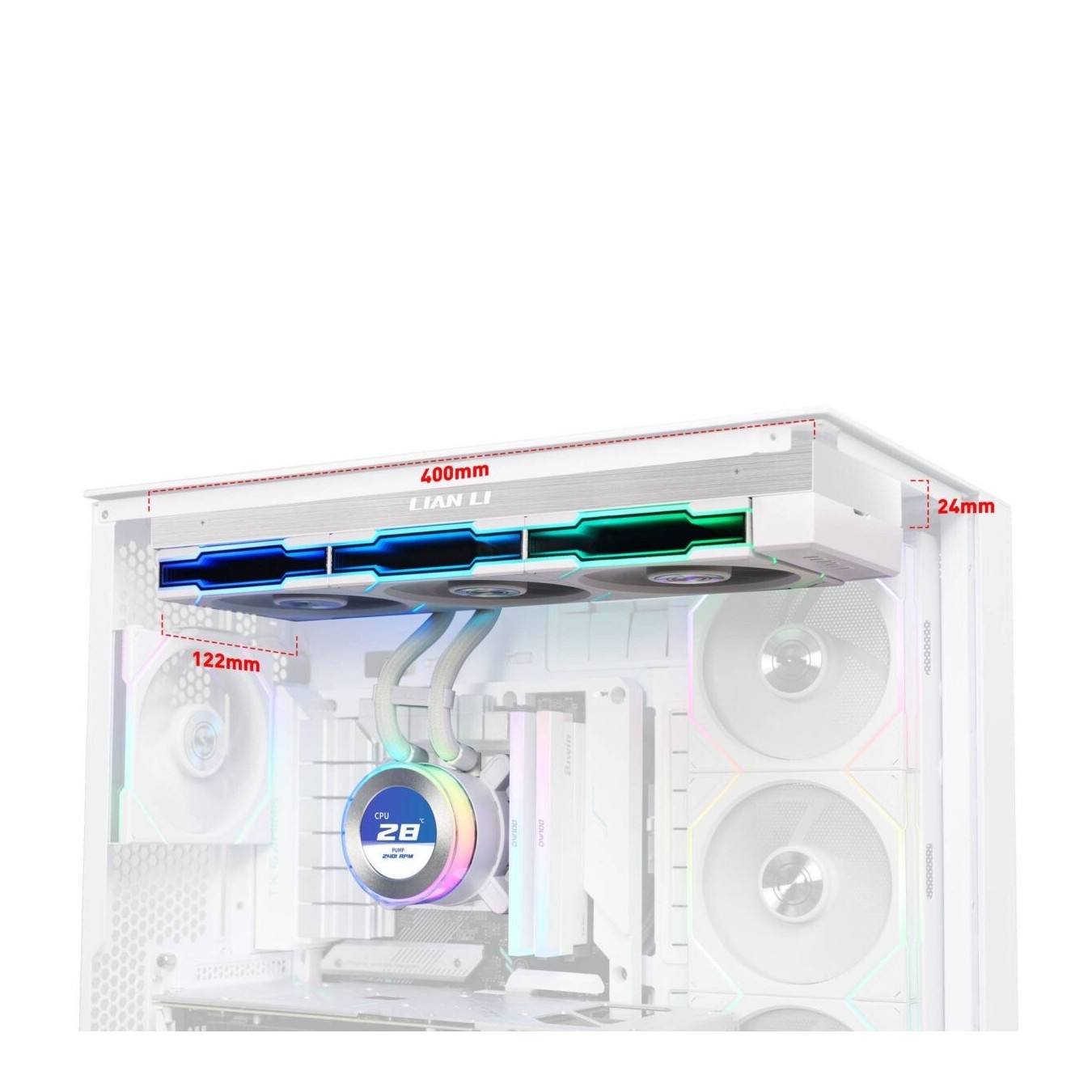 Lian Li HydroShift II LCD-C 360TL - HYDROSHIFT II LCD-C 360TL - White — Buy in Cyprus with Fast Delivery