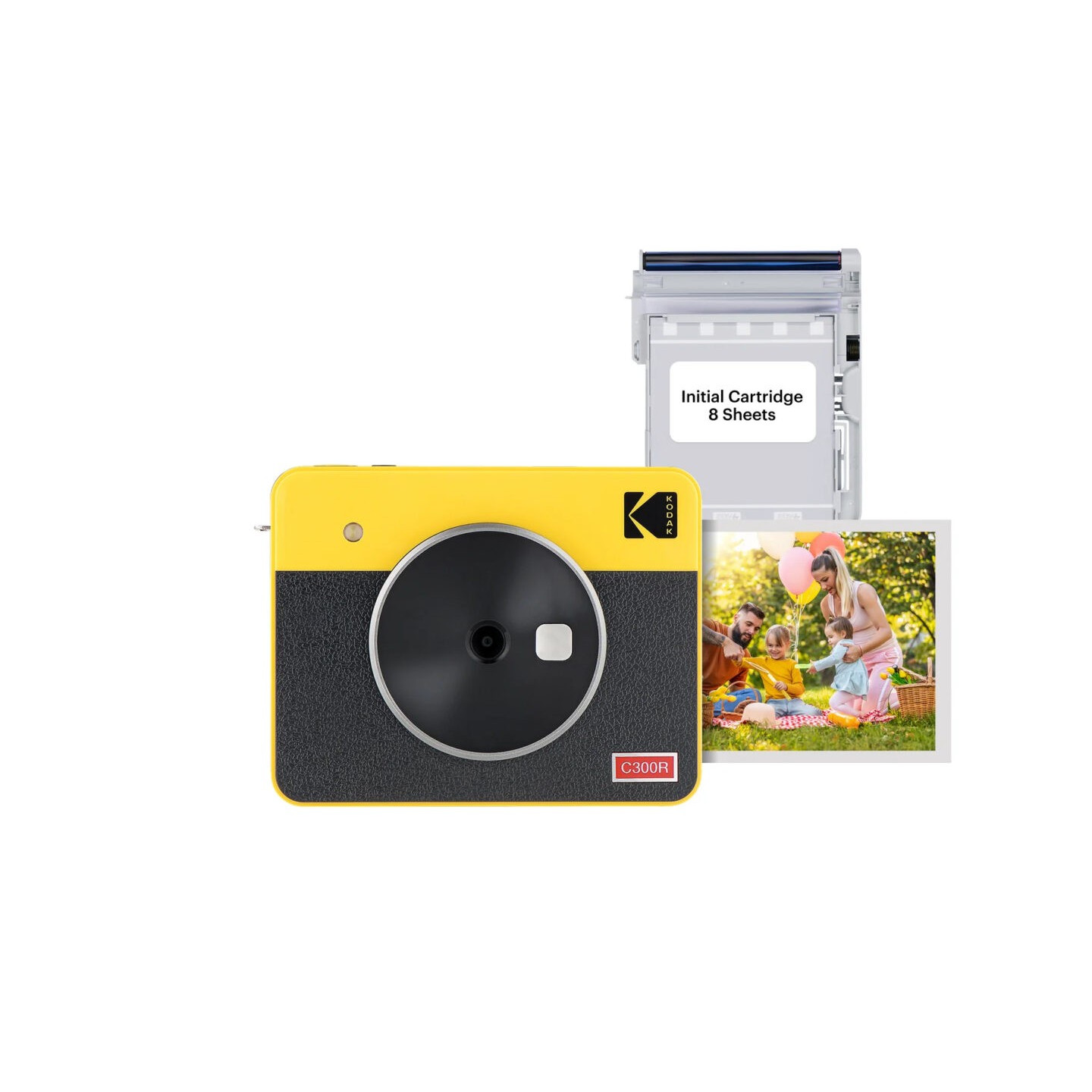 Kodak Mini Shot 3 Retro - Mini Shot 3 Retro - Instant Camera & Photo Printer (7.6 x 7.6 cm) BT + 8 Sheets