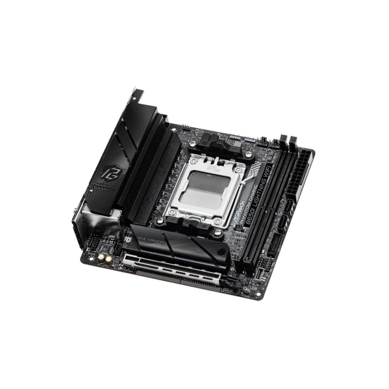 ASRock B650I Lightning WiFi - Mini-ITX AM5 Motherboard - DDR5, Wi-Fi 6E, 2.5Gb LAN, HDMI 2.1, 2x M.2 (Black)