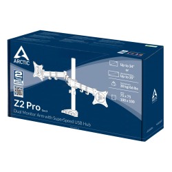 Buy Arctic Z2 Pro Dual-Monitor Arm - Gen 3 - 4-port USB 3.0 hub, mini-USB power ... in Cyprus, Nicosia, Limassol, Larnaka, Pafos