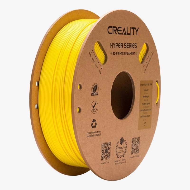 Buy Creality Hyper-PETG Yellow 3D Printer Filament - Yellow, 1kg, PETG, Fast print in Cyprus, Nicosia, Limassol, Larnaka, Pafos