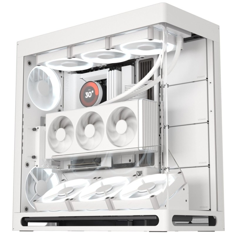 Buy HAVN HS 420 VGPU White Premium Midi Tower Case - HS 420 - Vertical GPU Support in Cyprus, Nicosia, Limassol, Larnaka, Pafos